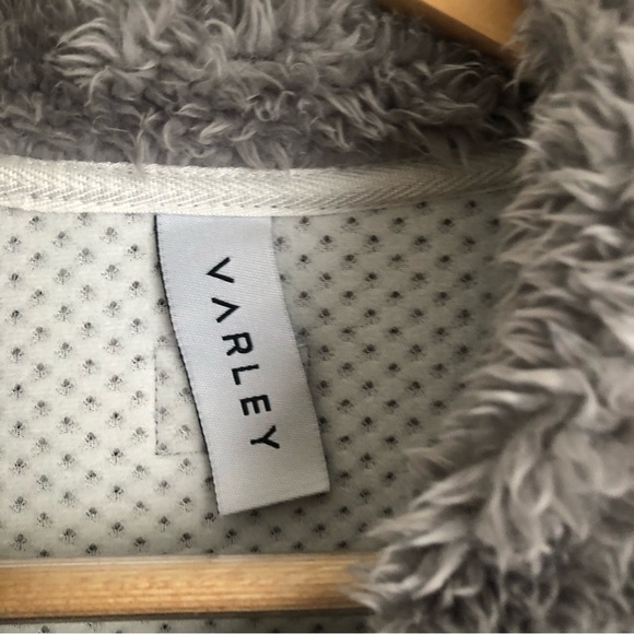 Varley Size XS Grey Hi Pile Duray Qurter Zip Sherpa Pullover Sweater - Picture 5 of 8